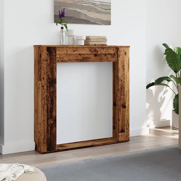 vidaXL Haardombouw 100x20x100 cm bewerkt hout oud houtkleurig