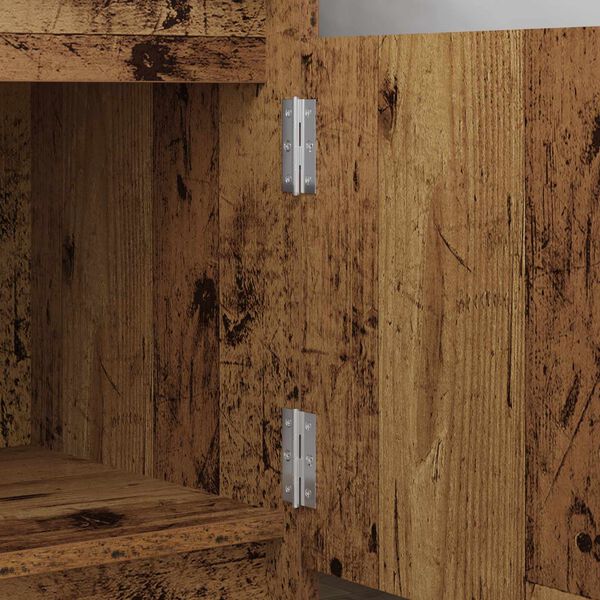 vidaXL Scharnier Effen 2 pcs Zilver 58 x 35 x 1 mm Staal