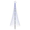 vidaXL LED Kerstboom 180 cm 230 LED's Blauw IJzer Zwart