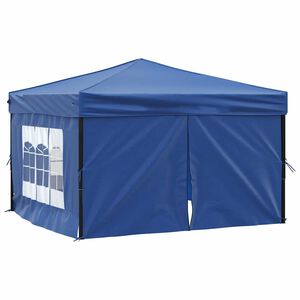 vidaXL Partytent inklapbaar met zijwanden 3x3 m blauw