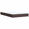 vidaXL Boxspring met matras stof donkerbruin 120x200 cm