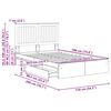 vidaXL Opslag bed met lade Sonoma Eiken 135 x 190 cm Bewerkt hout