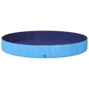 vidaXL Kinderen Zwembad Blauw &Oslash;300 x 38 cm Dik PVC en Gelaagd Hout