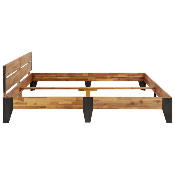 vidaXL Bedframe massief acaciahout geborstelde afwerking 180x200 cm