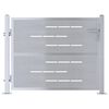 vidaXL Tuinpoort 85 x 70 cm Roestvrij staal zilver Vergrendelbaar