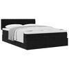 vidaXL Ottoman bed met matras 140x200cm fluweel zwart