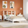 vidaXL Bed met boekenkast zonder matras grenenhout wit 140x200 cm