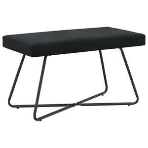 vidaXL Bank Zwart 80 x 40 x 45 cm fluweel