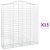 vidaXL Schanskorven 13 st gewelfd 200x50x220/240 cm ijzer