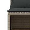 vidaXL 4-delige Loungeset met kussens poly rattan lichtgrijs