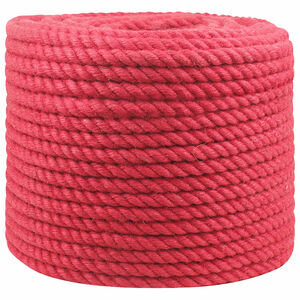vidaXL Jute Touw 12 mm Rood 100% Tossa jute