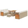 vidaXL Tuinbankenset 13 st 9-Aantal zitplaatsen Beige en Cr&egrave;me