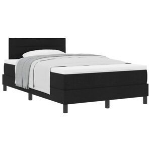 vidaXL Boxspringbed met hoofdeinde Zwart 120 x 200 cm Stof