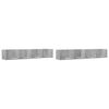 vidaXL Wandkasten 2 st 99x18x16,5 cm bewerkt hout betongrijs