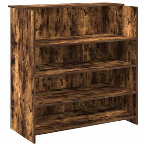 vidaXL Receptiebalie 100x50x103,5 cm bewerkt hout gerookt eikenkleurig