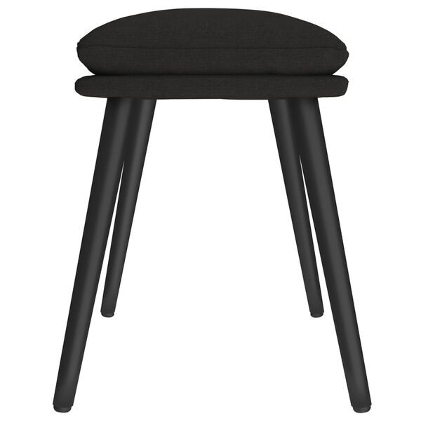 vidaXL Voetenbank 45x29,5x35 cm stof zwart