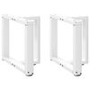 vidaXL Salontafelpoten 2 st T-vormig 50x25x(42-43) cm staal wit