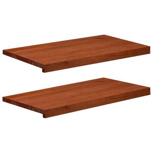 vidaXL Raamkozijnen 2 st Bruin 80x 40 x 2 cm Massief beukenhout