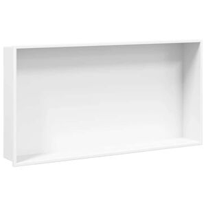 vidaXL Douchenis 62x32x9 cm roestvrijstaal matwit