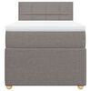 vidaXL Boxspring met matras stof taupe 90x190 cm