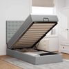 vidaXL Ottoman bed met matras 80x200cm stof lichtgrijs
