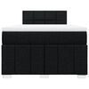 vidaXL Boxspring met matras stof zwart 120x190 cm