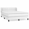 vidaXL Boxspring met matras kunstleer wit 140x190 cm