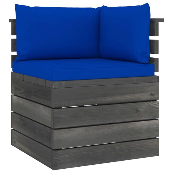 vidaXL 5-delige Loungeset met kussens pallet massief grenenhout