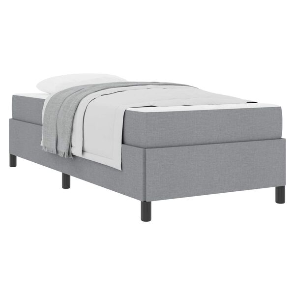 vidaXL Boxspringbed Lichtgrijs 90 x 200 cm Stof