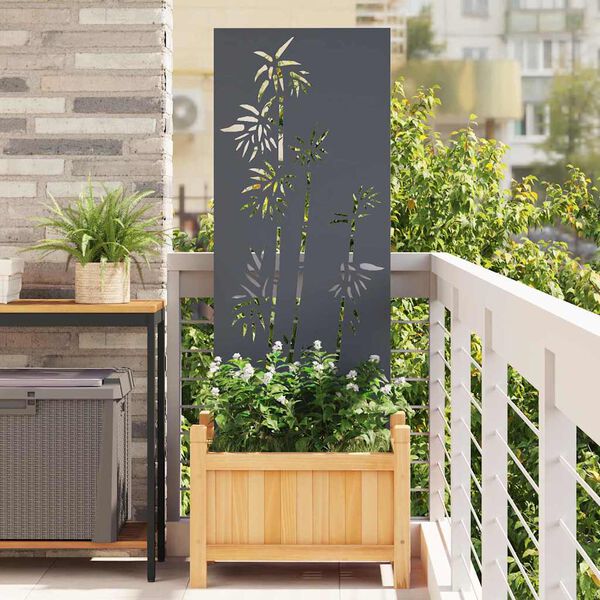 vidaXL Tuin Privacy Screen Antraciet 50 x 140 cm Koudgewalst staal
