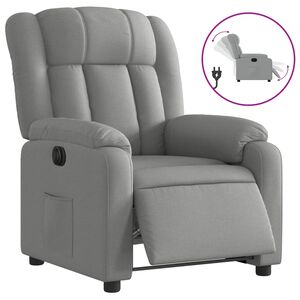 vidaXL Fauteuil elektrisch verstelbaar stof lichtgrijs