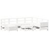 vidaXL 8-delige Loungeset massief grenenhout wit