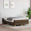 vidaXL Boxspring met matras stof donkerbruin 120x190 cm