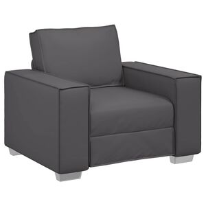 vidaXL Sofa Stoel Grijs 100 cm Nep Leer