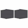 vidaXL Nachtkastjes 2 st 40x30x30 cm bewerkt hout grijs