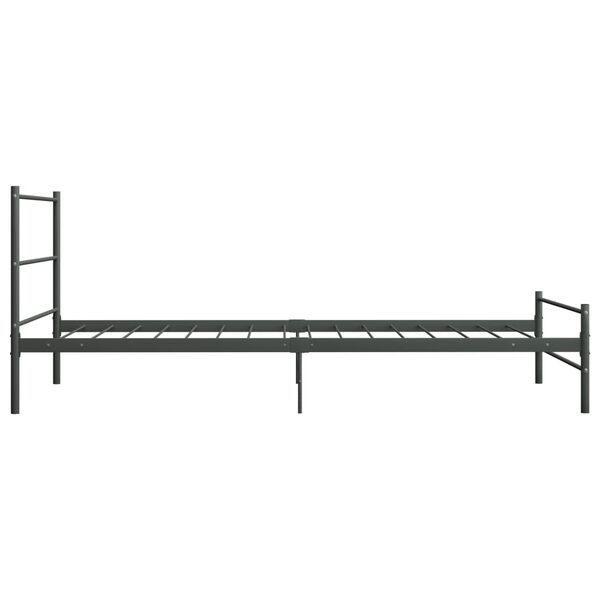 vidaXL Bedframe metaal grijs 100x200 cm