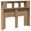 vidaXL Hoofdeinde met LED 120x18,5x103,5 cm hout artisanaal eikenkleur