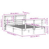 vidaXL Bedframe zonder matras massief grenenhout wit 120x190 cm