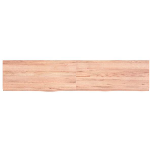 vidaXL Wandschap 140x30x(2-4)cm behandeld massief eikenhout lichtbruin