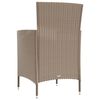 vidaXL Tuinstoelen 4 st met kussens poly rattan beige