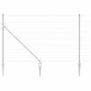 vidaXL Gecombineerd draadhek met spikes 50 x 1,5 m Zilverkleurig Mesh