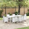 vidaXL Tuinstafel Wit 200 x 100 x 73 cm poly rattan