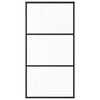 vidaXL Schuifdeur 102x205 cm ESG-glas en aluminium zwart