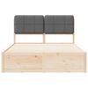 vidaXL Bedframe met Gevoerd Hoofdgedeelte Donkergrijs 160 x 200 cm