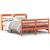 vidaXL Bedframe zonder matras massief grenenhout wasbruin 135x190 cm