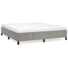 vidaXL Bedframe zonder matras lichtgrijs 193x203 cm kingsize fluweel