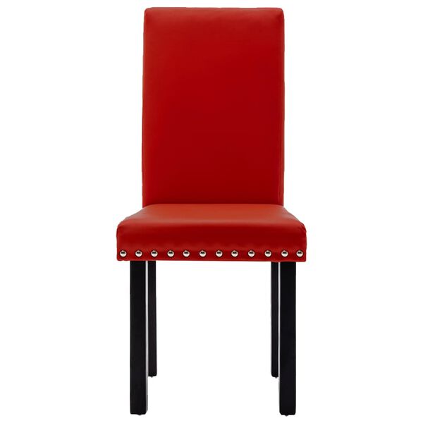 vidaXL Eetkamerstoelen 4 st PVC wijnrood