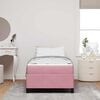 vidaXL Bedframe met matras Roze 80 x 200 cm Stof