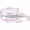 vidaXL Bedframe met hoofdeinde Bruin 180 x 200 cm Massief grenenhout