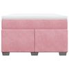 vidaXL Boxspring met matras fluweel roze 120x190 cm